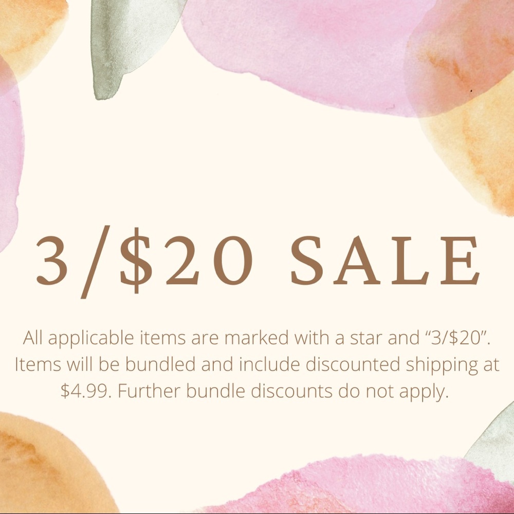 ⭐️ 3/$20 SALE